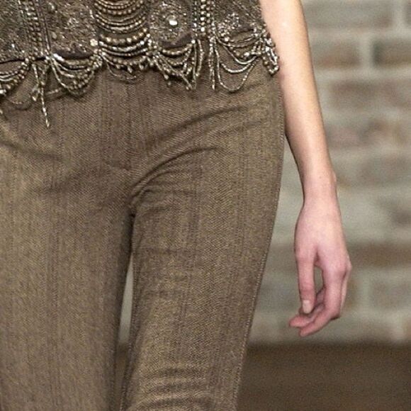 Ralph Lauren Purple Label Pants - Ralph Lauren Fall ‘03 Collection Tweed Melange Cashmere Blend Ruched Trouser